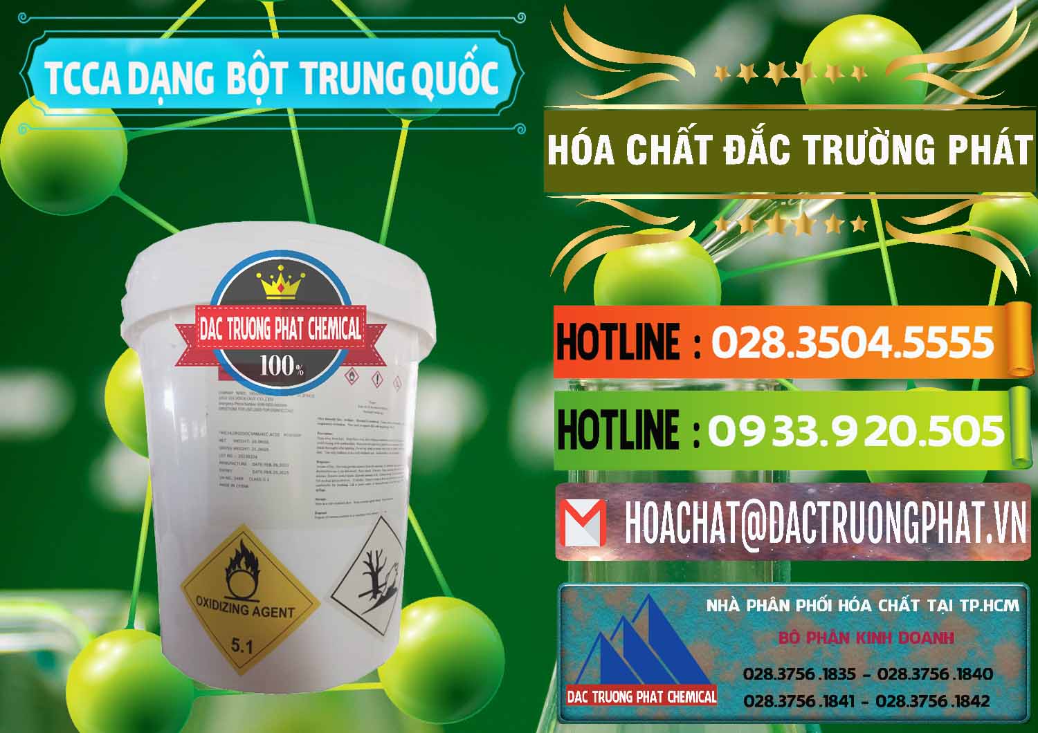 Bán _ cung ứng TCCA - Acid Trichloroisocyanuric Dạng Bột Thùng 20kg Trung Quốc China - 0386 - Cty cung cấp & nhập khẩu hóa chất tại TP.HCM - cungcaphoachat.com.vn