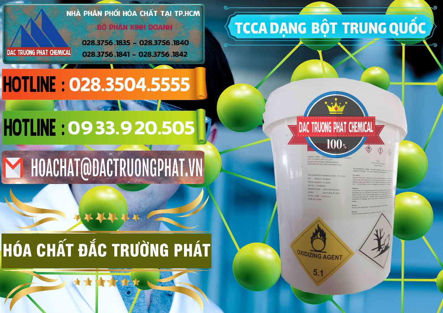 Bán và phân phối TCCA - Acid Trichloroisocyanuric Dạng Bột Thùng 20kg Trung Quốc China - 0386 - Cty phân phối & cung ứng hóa chất tại TP.HCM - cungcaphoachat.com.vn