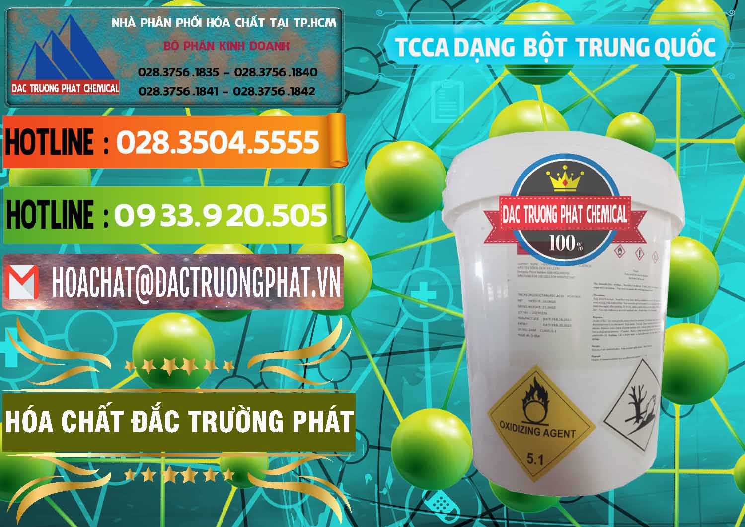 Công ty cung cấp và bán TCCA - Acid Trichloroisocyanuric Dạng Bột Thùng 20kg Trung Quốc China - 0386 - Nơi phân phối _ cung ứng hóa chất tại TP.HCM - cungcaphoachat.com.vn