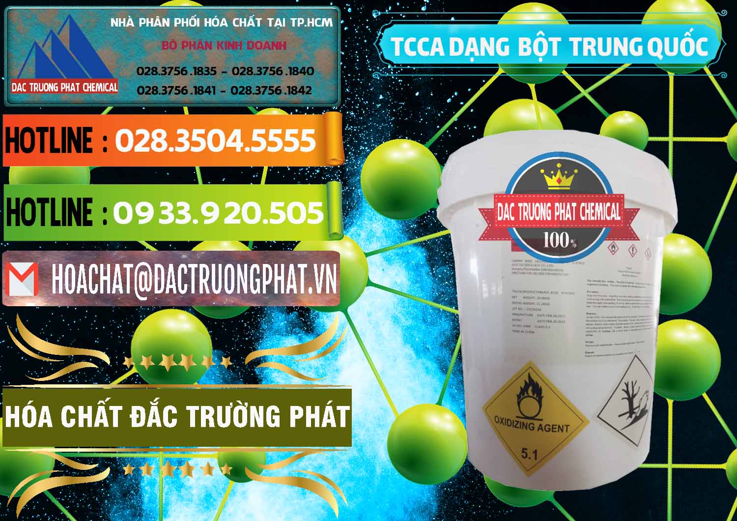Nơi nhập khẩu và bán TCCA - Acid Trichloroisocyanuric Dạng Bột Thùng 20kg Trung Quốc China - 0386 - Cty chuyên nhập khẩu _ cung cấp hóa chất tại TP.HCM - cungcaphoachat.com.vn