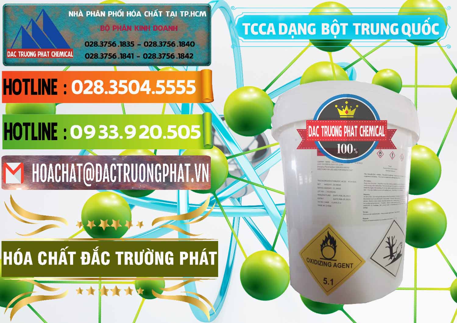 Cty bán _ cung ứng TCCA - Acid Trichloroisocyanuric Dạng Bột Thùng 20kg Trung Quốc China - 0386 - Cty kinh doanh _ phân phối hóa chất tại TP.HCM - cungcaphoachat.com.vn