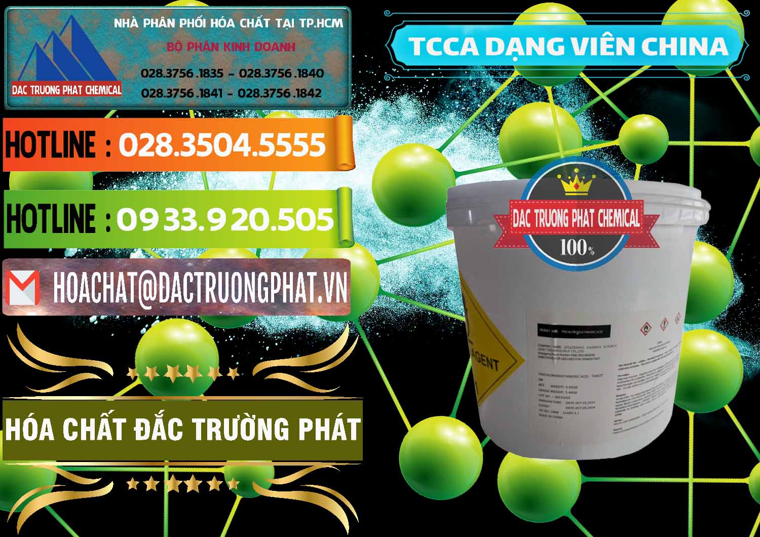 Công ty chuyên cung ứng _ bán TCCA - Acid Trichloroisocyanuric Dạng Viên Thùng 5kg Trung Quốc China - 0379 - Cty chuyên cung ứng - phân phối hóa chất tại TP.HCM - cungcaphoachat.com.vn
