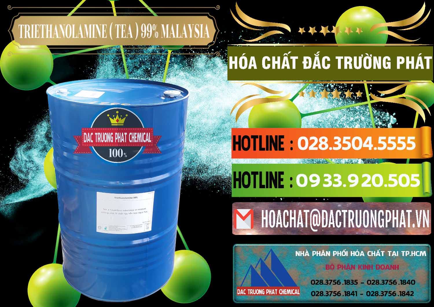 Cty chuyên cung ứng _ bán TEA - Triethanolamine 99% Mã Lai Malaysia - 0323 - Nhà phân phối _ cung ứng hóa chất tại TP.HCM - cungcaphoachat.com.vn