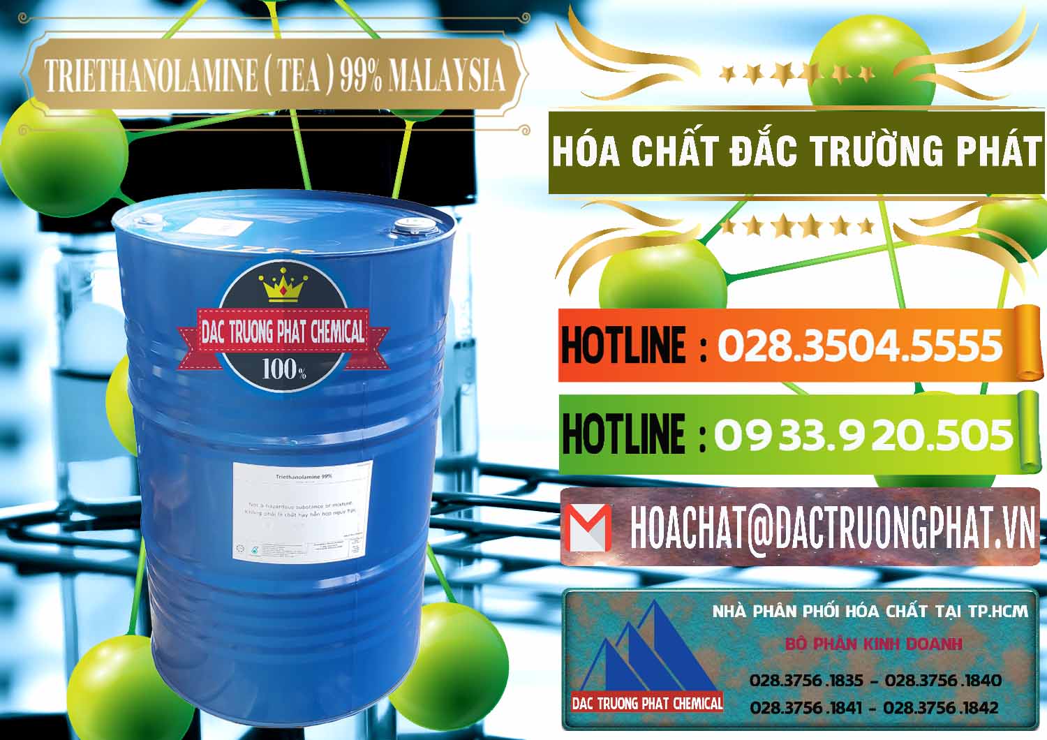 Nhà cung cấp _ bán TEA - Triethanolamine 99% Mã Lai Malaysia - 0323 - Đơn vị chuyên phân phối và nhập khẩu hóa chất tại TP.HCM - cungcaphoachat.com.vn