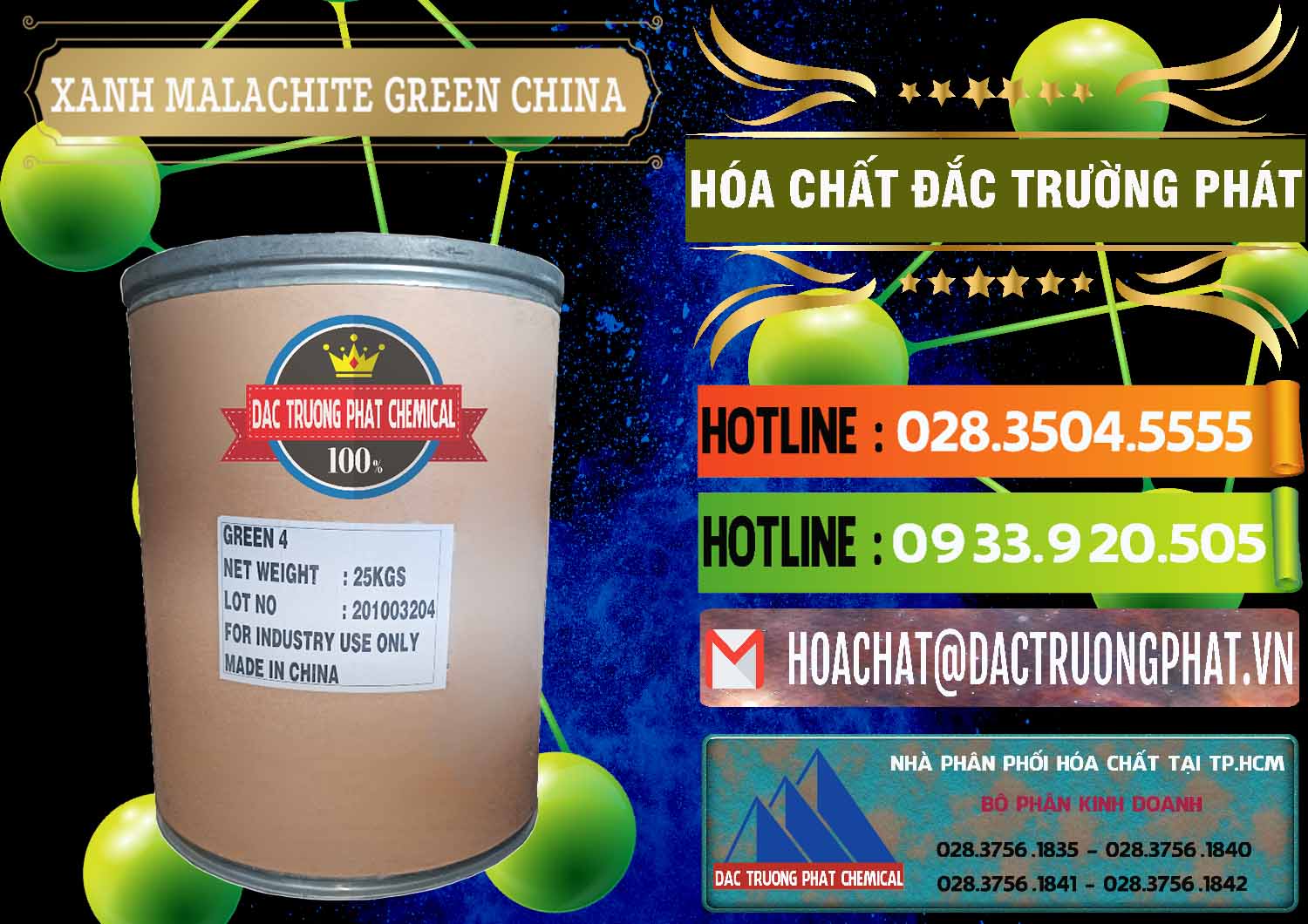 Đơn vị cung cấp - bán Xanh Malachite Green Trung Quốc China - 0325 - Công ty chuyên phân phối - cung ứng hóa chất tại TP.HCM - cungcaphoachat.com.vn