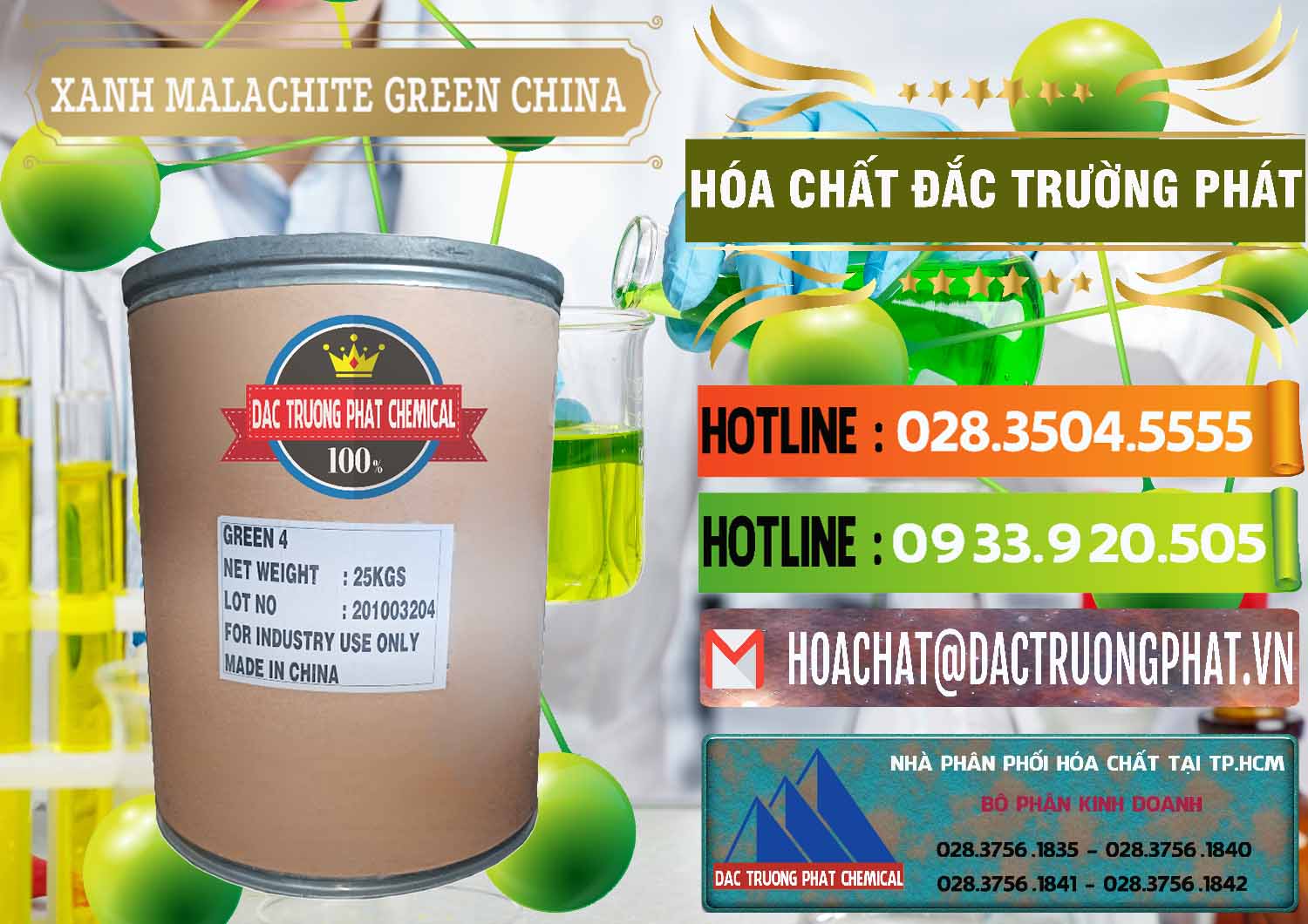 Công ty nhập khẩu và bán Xanh Malachite Green Trung Quốc China - 0325 - Cung cấp _ phân phối hóa chất tại TP.HCM - cungcaphoachat.com.vn
