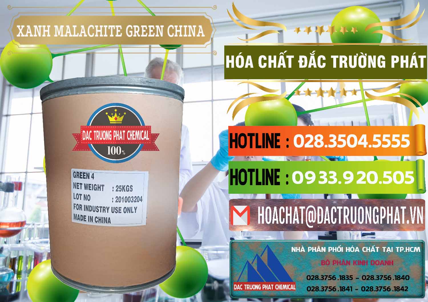 Phân phối & bán Xanh Malachite Green Trung Quốc China - 0325 - Công ty phân phối và cung ứng hóa chất tại TP.HCM - cungcaphoachat.com.vn