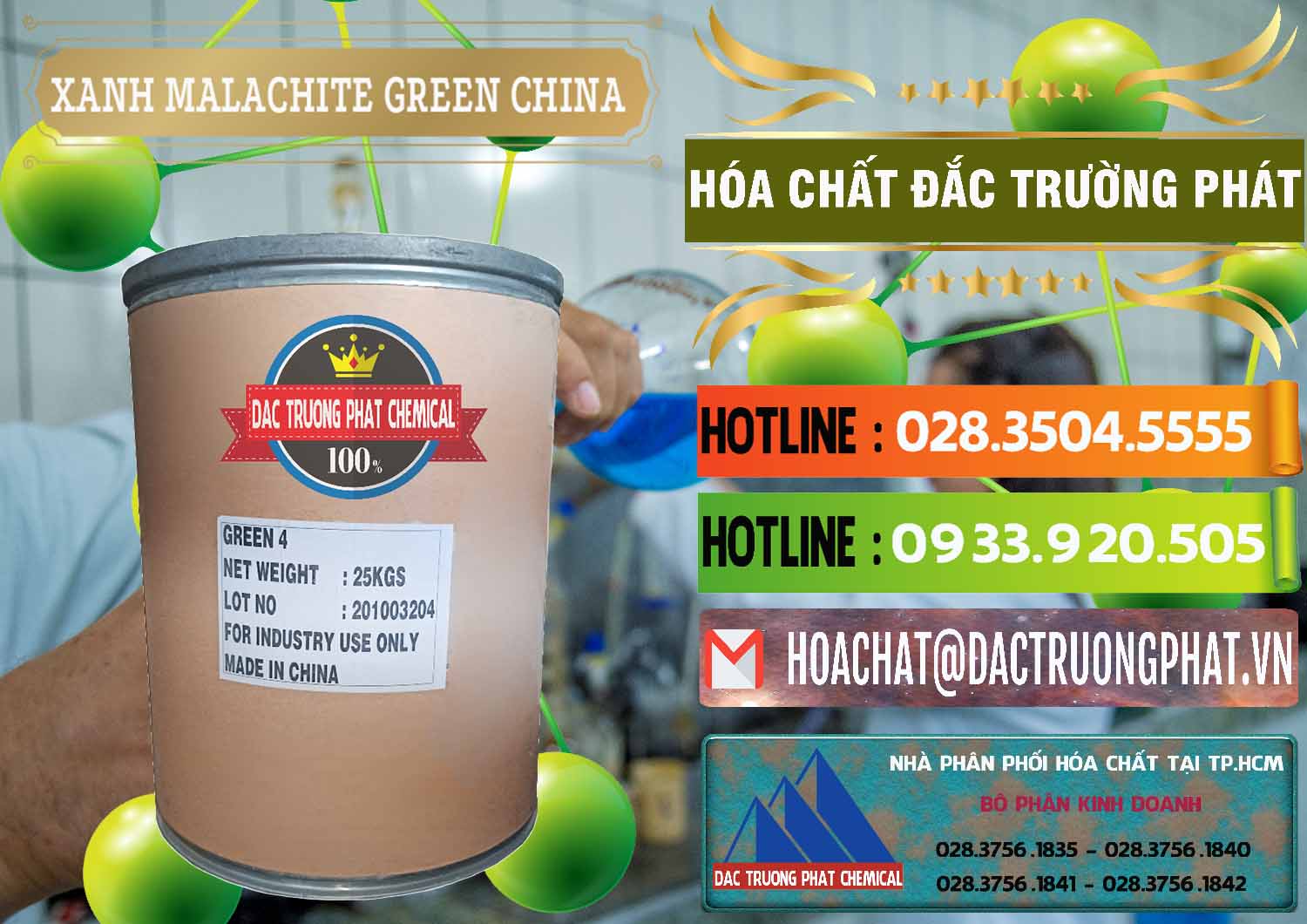 Đơn vị bán và cung ứng Xanh Malachite Green Trung Quốc China - 0325 - Cty nhập khẩu ( cung cấp ) hóa chất tại TP.HCM - cungcaphoachat.com.vn