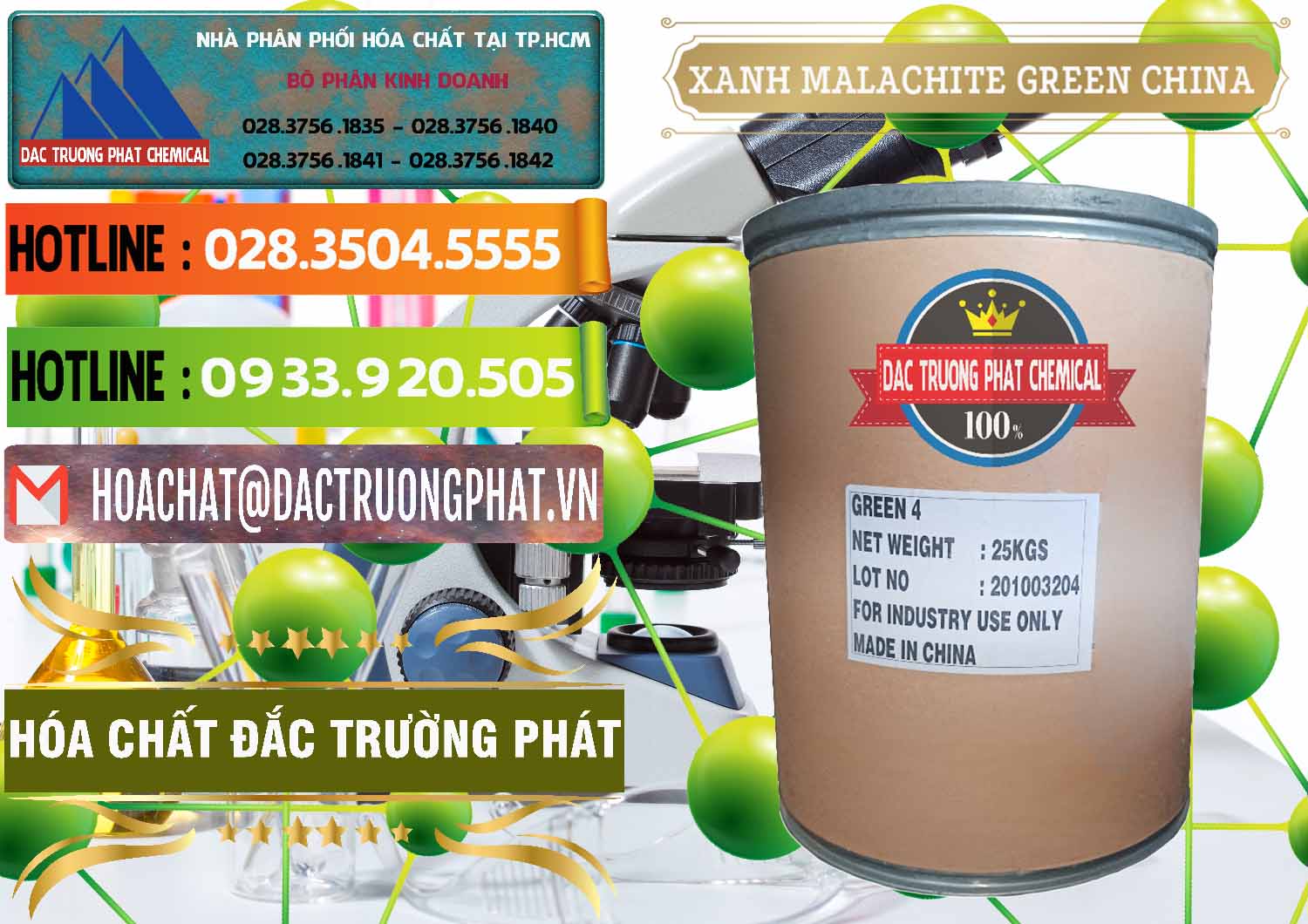 Nơi chuyên bán & phân phối Xanh Malachite Green Trung Quốc China - 0325 - Cty nhập khẩu - phân phối hóa chất tại TP.HCM - cungcaphoachat.com.vn