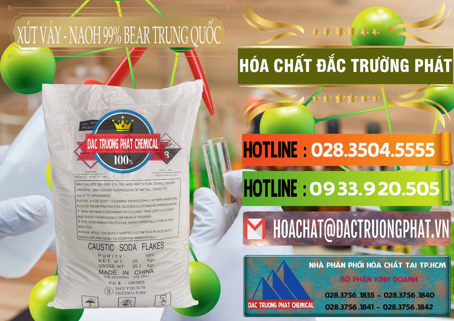 Công ty bán _ cung cấp Xút Vảy - NaOH Vảy 99% Bear Sơn Đông Trung Quốc China - 0175 - Cty chuyên kinh doanh _ cung cấp hóa chất tại TP.HCM - cungcaphoachat.com.vn