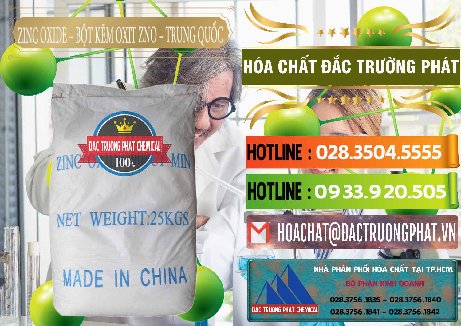 Nơi phân phối & bán Zinc Oxide - Bột Kẽm Oxit ZNO Trung Quốc China - 0182 - Đơn vị cung cấp _ bán hóa chất tại TP.HCM - cungcaphoachat.com.vn