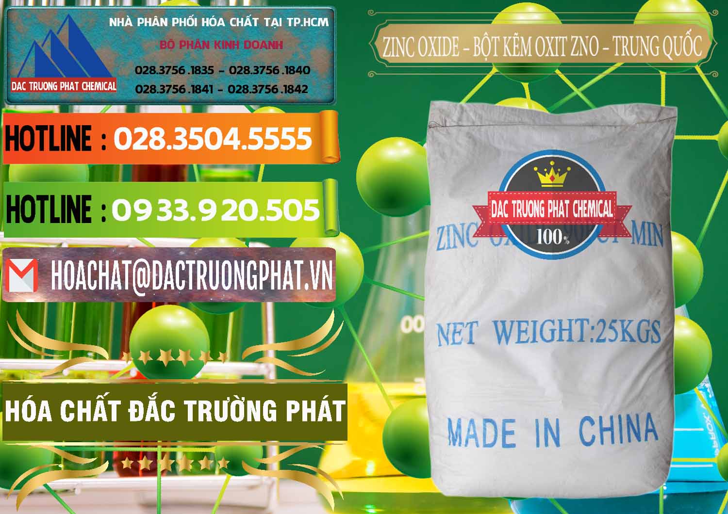 Nơi bán ( cung ứng ) Zinc Oxide - Bột Kẽm Oxit ZNO Trung Quốc China - 0182 - Cty cung cấp & nhập khẩu hóa chất tại TP.HCM - cungcaphoachat.com.vn