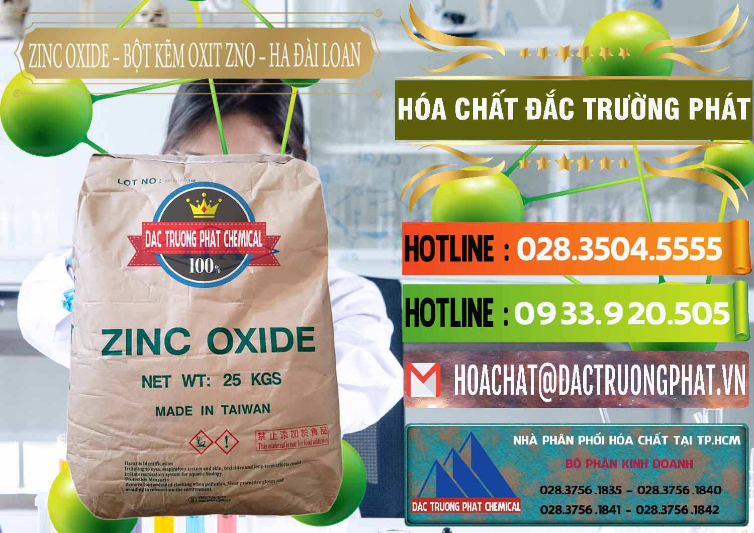 Đơn vị phân phối _ bán Zinc Oxide - Bột Kẽm Oxit ZNO HA Đài Loan Taiwan - 0180 - Đơn vị cung ứng & phân phối hóa chất tại TP.HCM - cungcaphoachat.com.vn