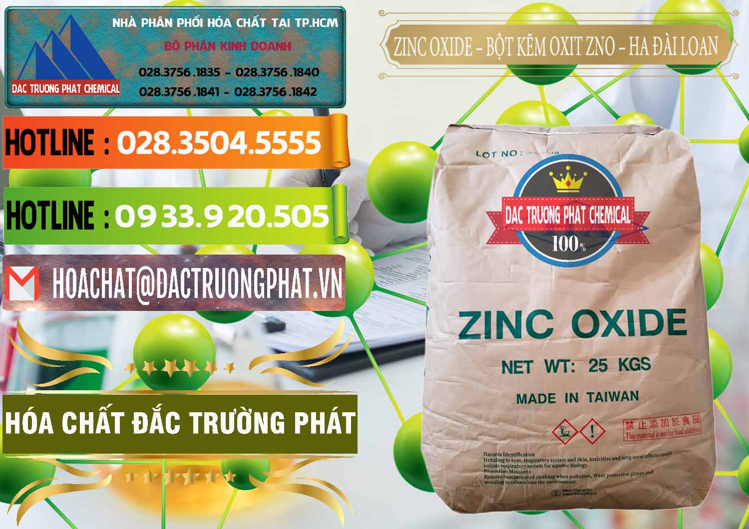 Cty chuyên cung ứng & bán Zinc Oxide - Bột Kẽm Oxit ZNO HA Đài Loan Taiwan - 0180 - Cty phân phối & nhập khẩu hóa chất tại TP.HCM - cungcaphoachat.com.vn