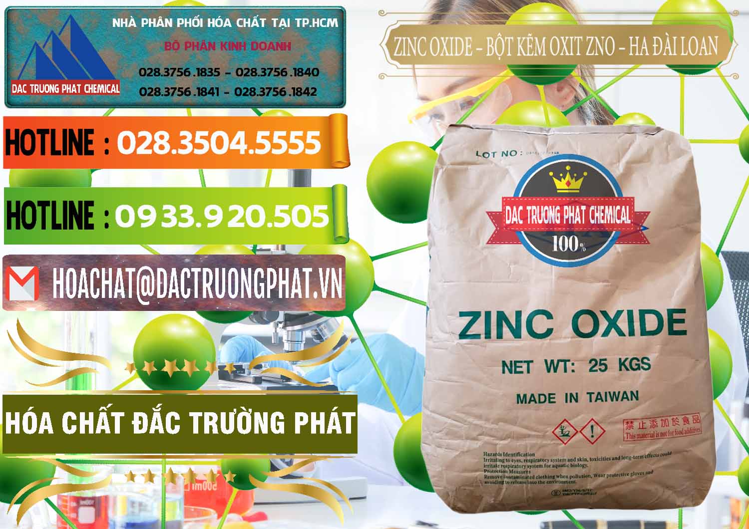 Công ty chuyên cung ứng và bán Zinc Oxide - Bột Kẽm Oxit ZNO HA Đài Loan Taiwan - 0180 - Nơi chuyên bán ( cung cấp ) hóa chất tại TP.HCM - cungcaphoachat.com.vn