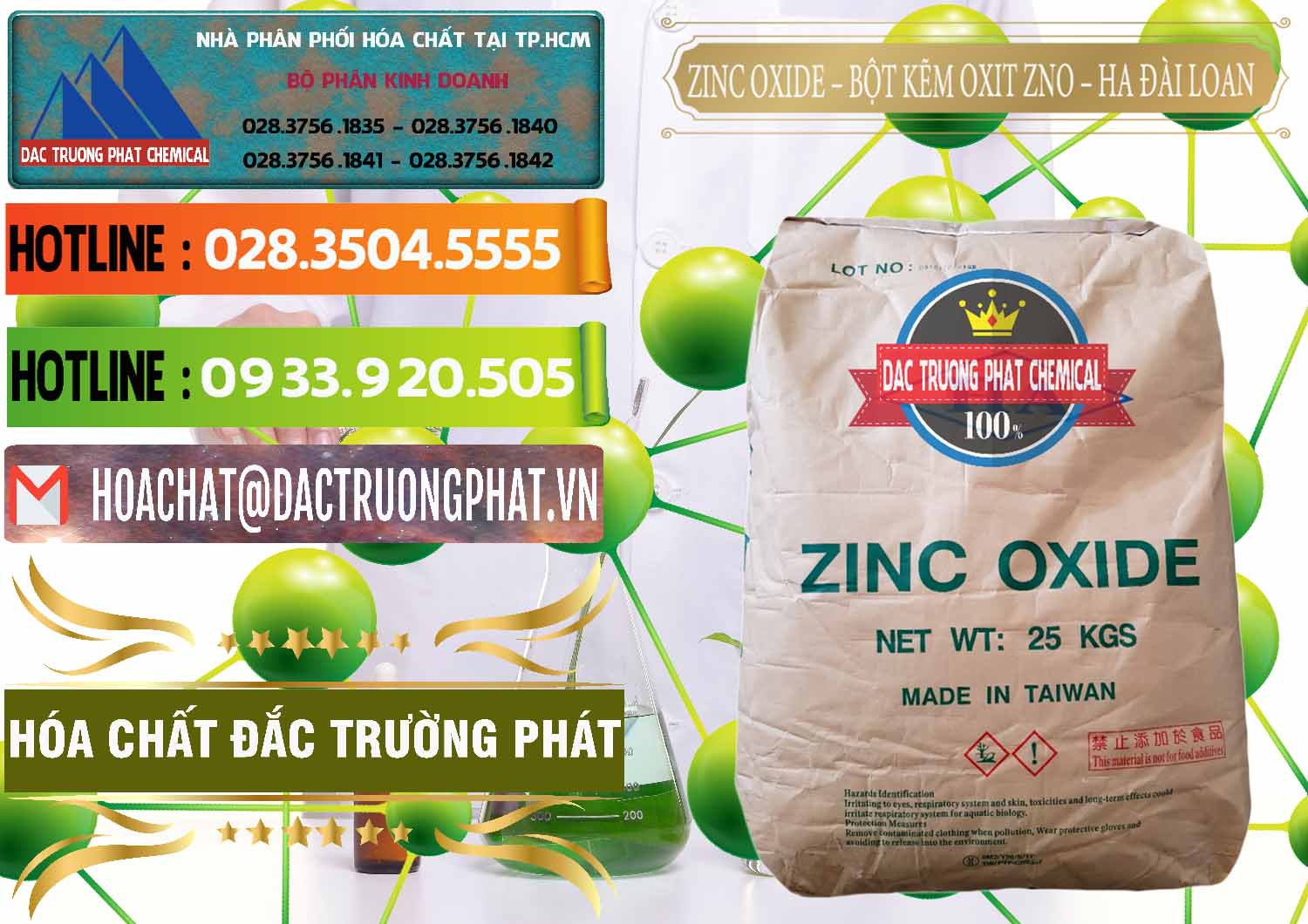 Đơn vị chuyên bán và cung cấp Zinc Oxide - Bột Kẽm Oxit ZNO HA Đài Loan Taiwan - 0180 - Công ty cung cấp - phân phối hóa chất tại TP.HCM - cungcaphoachat.com.vn
