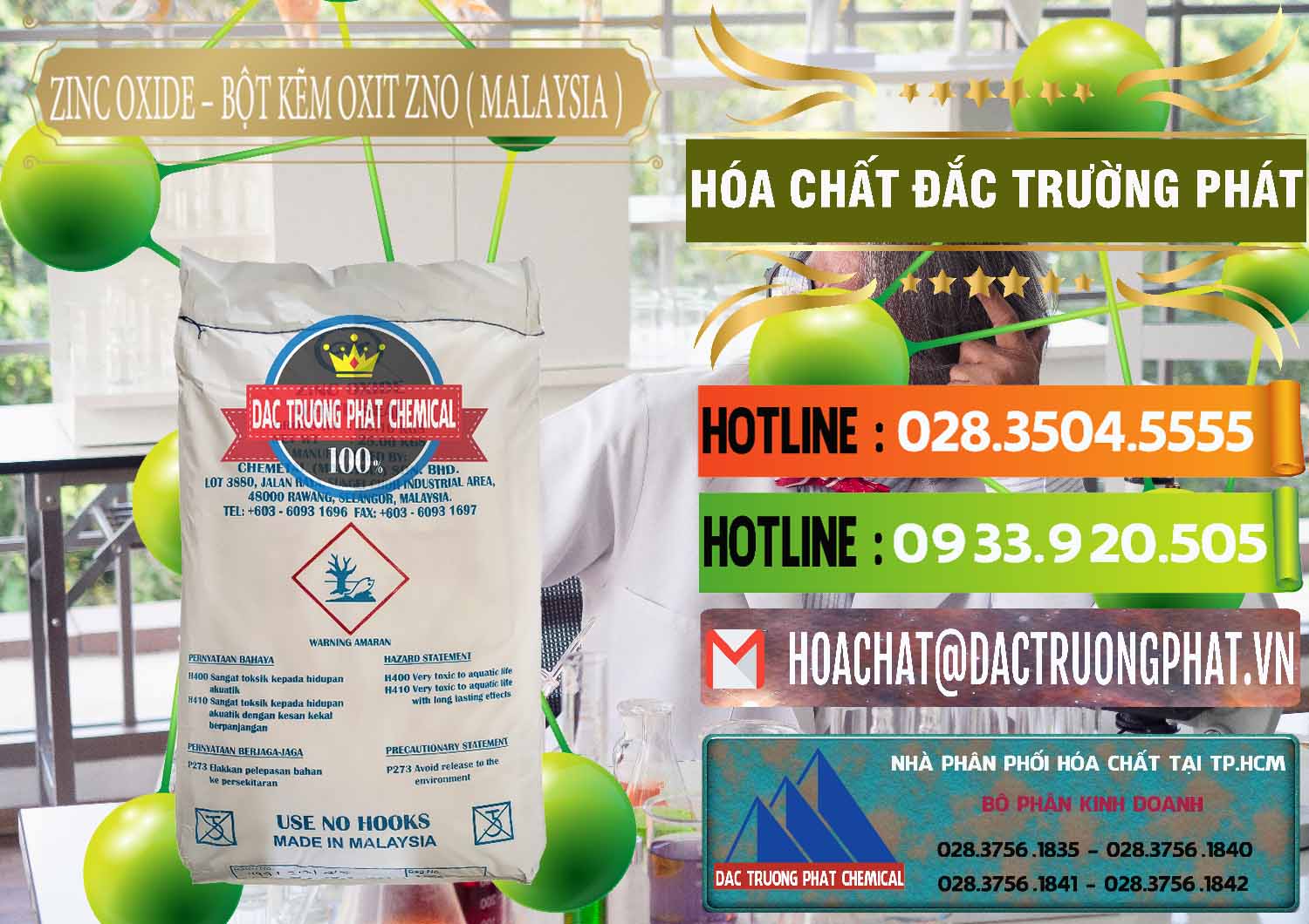 Cty bán - cung ứng Zinc Oxide - Bột Kẽm Oxit ZNO Malaysia - 0179 - Nơi cung cấp - phân phối hóa chất tại TP.HCM - cungcaphoachat.com.vn