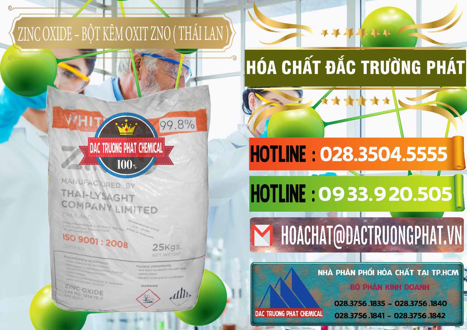 Cty chuyên nhập khẩu ( bán ) Zinc Oxide - Bột Kẽm Oxit ZNO Thái Lan Thailand - 0181 - Nhà phân phối - cung cấp hóa chất tại TP.HCM - cungcaphoachat.com.vn